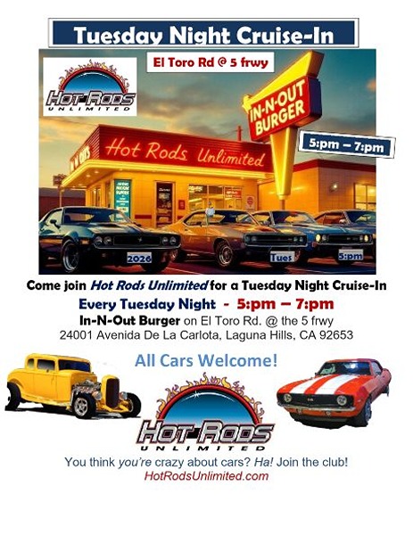 Tuesday Night Cruise-In flyer 2026